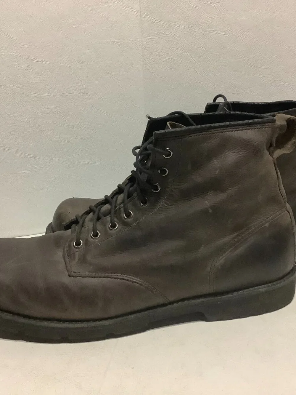 The Brookland Boot Co Roughlands Boots Leather Brown Gumlite Soles Size 11 USA